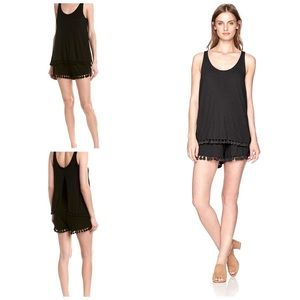 Michael Stars Black Tassel Hem Romper size M